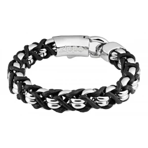 Pulsera Zippo cuero inox