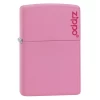 Mechero Zippo rosa Logo